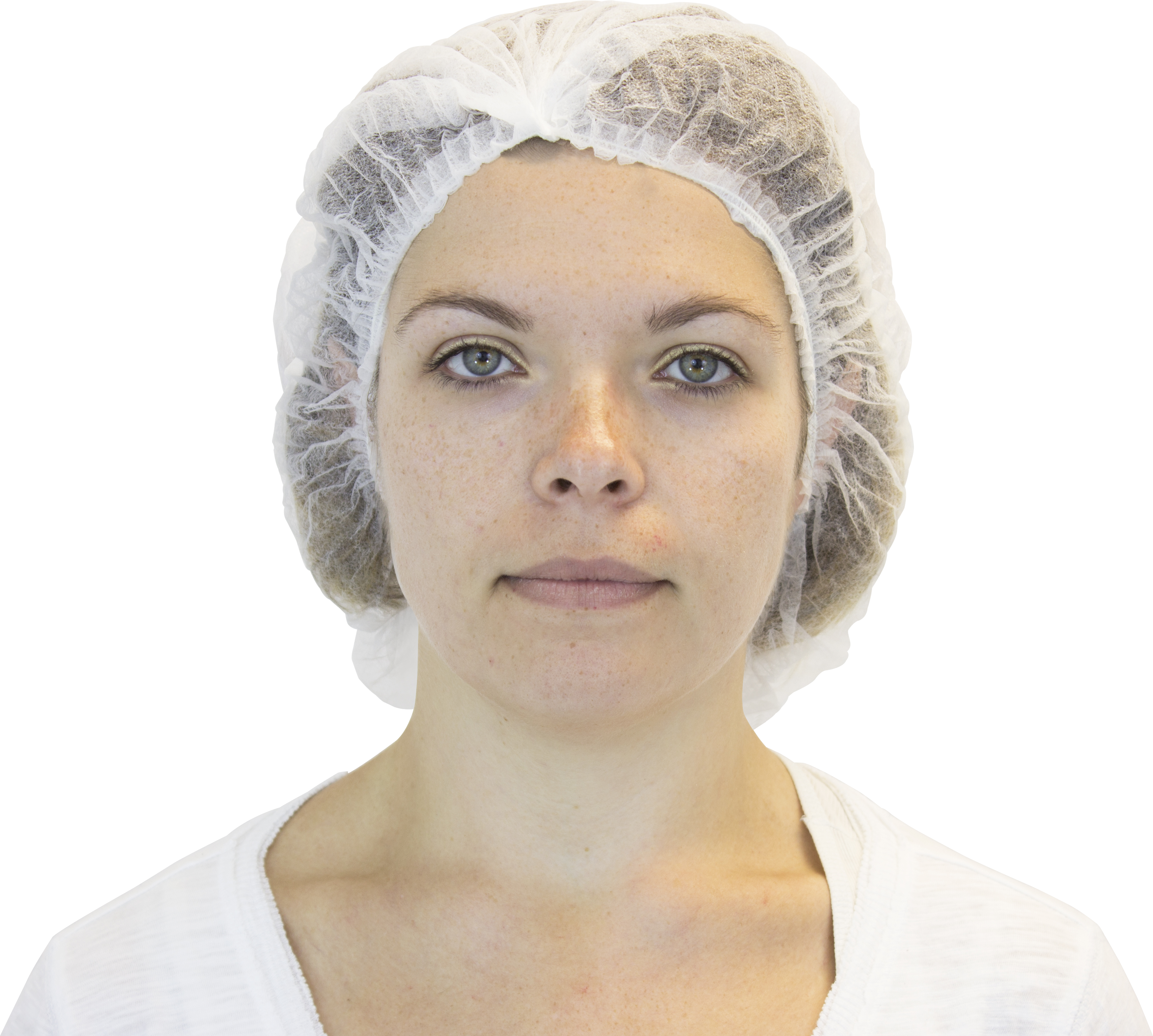 24” White Pleated Bouffant, 100/BG 10BG/CS